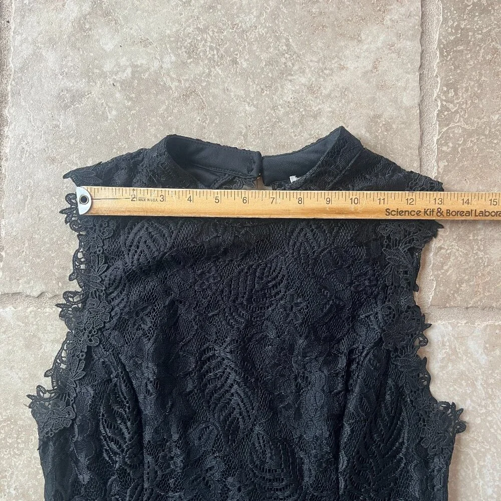 Francesca's Collections Black Lace Sleeveless Romper